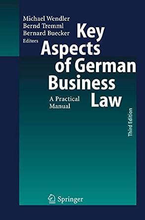 Key Aspects of German Business Law A Practical Manual 4 Epub