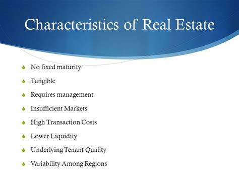 Key Characteristics of Core Real Estate: