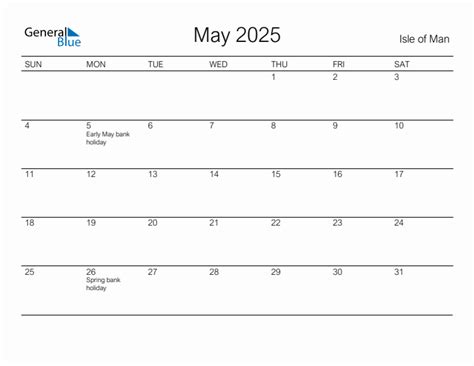 Key Dates in May 2025