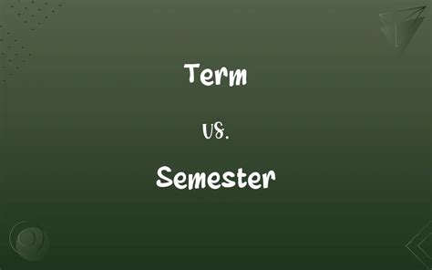 Key Differences between Semester and Term