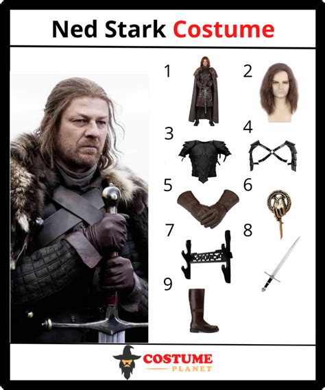 Key Elements of Ned Stark's Costume