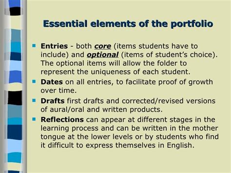 Key Elements of a Standout Portfolio