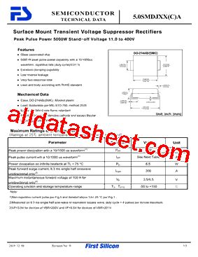 Key Features of 5.0SMDJ130CA-LF