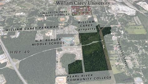 Key Features of the William Carey University Map