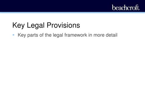 Key Legal Provisions: