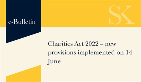 Key Provisions of the Charities Act