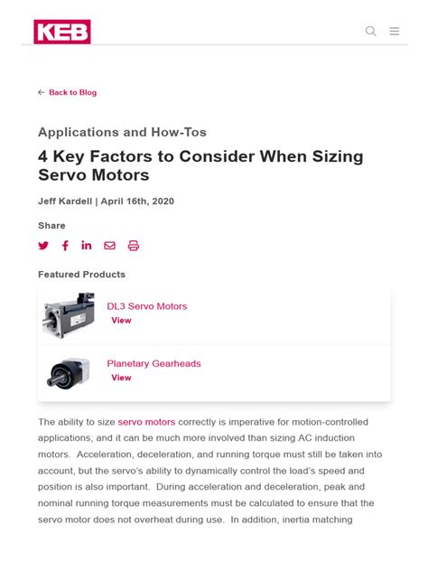 Key Sizing Factors