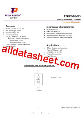 Key Specifications and Features of ESD15VB6-523