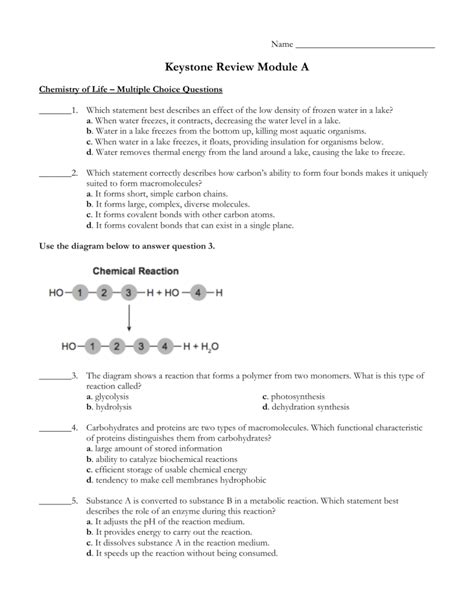 Keystone Chemistry Answers PDF