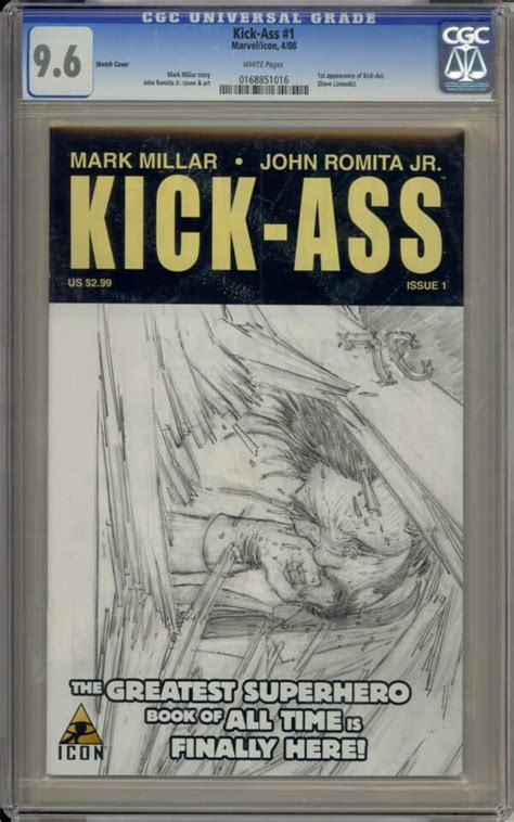 Kick-Ass 1 C Retailer Incentive Sketch Variant Cover C Kindle Editon