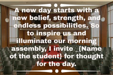 Kickstart Your Day: Powerful "Thought for Morning Assembly" Ideas to Inspire and Uplift