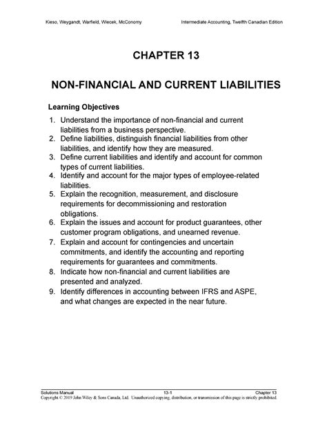 Kieso Intermediate Accounting Chapter 13 Solutions Reader