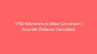 Kilometer in Meilen: A Comprehensive Guide to Distance Conversion