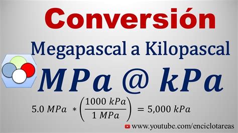 Kilopascal (kPa) to Megapascal (MPa)