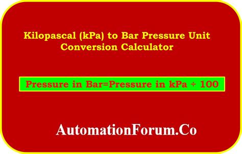 Kilopascal to Bar: Understanding the Conversion and Its Applications