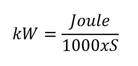 Kilowatts, Joules, and the Conversion Equation