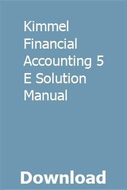 Kimmel Financial Accounting Solutions Reader