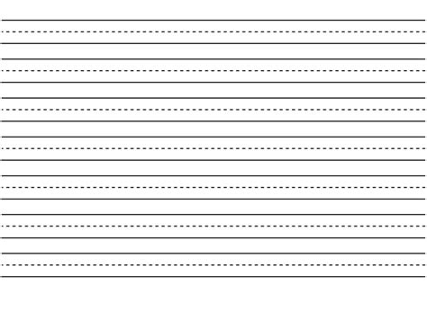 Kindergarten Lined Paper Printable Free