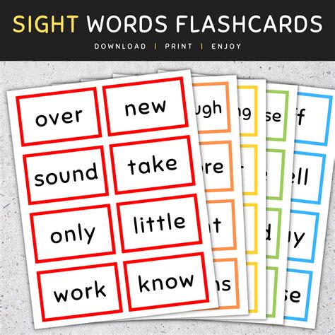 Kindergarten Sight Words Flash Cards: Unlock Literacy for Your Little Learner