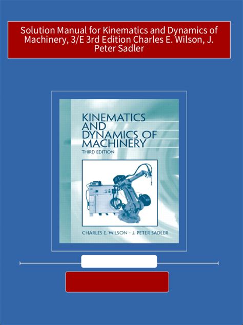 Kinematics Dynamics Of Machinery Wilson Solution Manual Reader