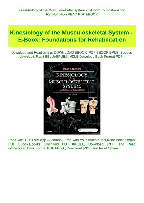 Kinesiology of the Musculoskeletal System E-Book Foundations for Rehabilitation Epub