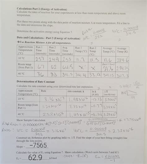 Kinetics Of A Reaction Lab Experiment 12 Answers Epub