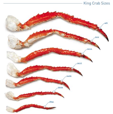 King Crab Leg Size Chart