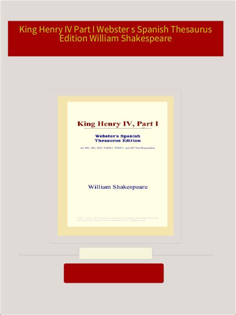 King Henry V Webster s Spanish Thesaurus Edition Spanish Edition Doc