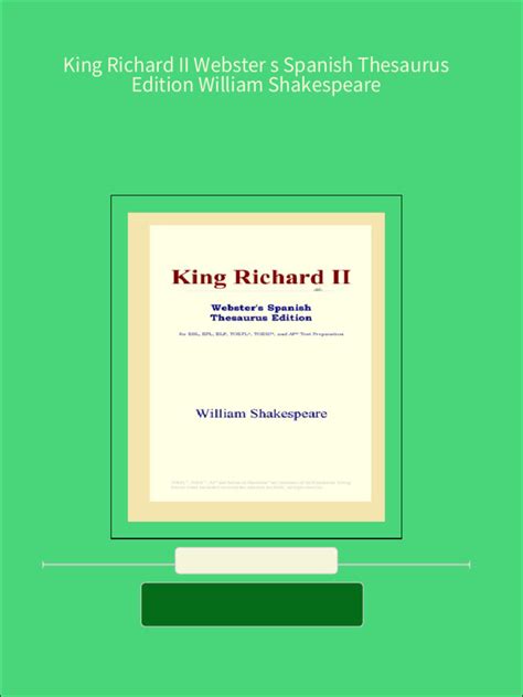 King Henry VI Part II Webster s Spanish Thesaurus Edition Spanish Edition Doc