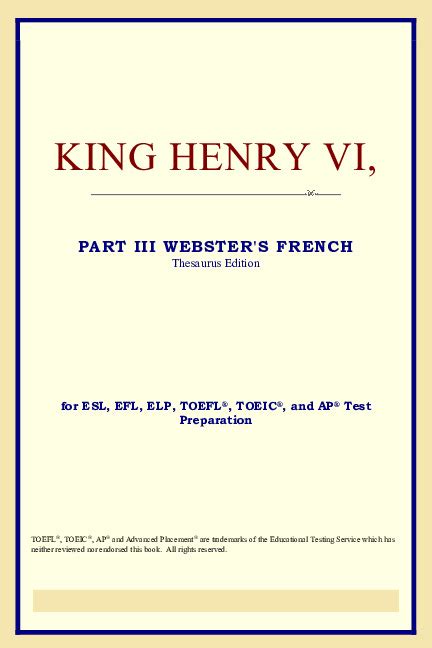 King Henry VI Part III Webster s German Thesaurus Edition German Edition Doc