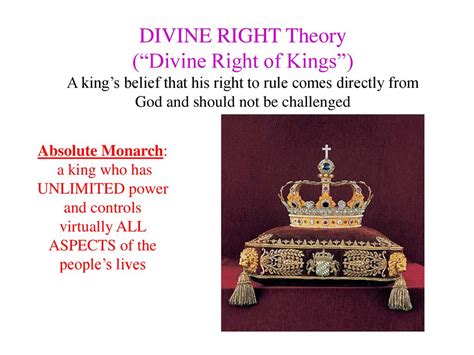 Kings: Divine Right and Absolute Authority