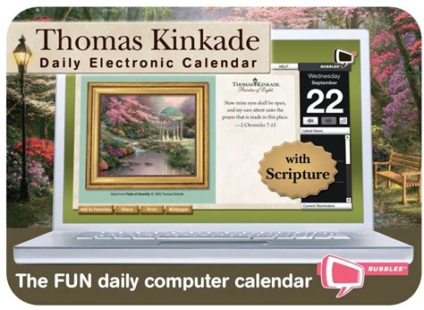 Kinkade Bubbles Electronic Calendar Epub