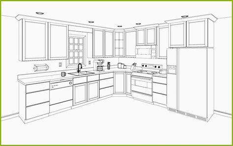 Kitchen Drawing Template