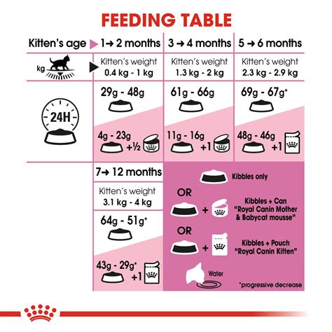 Kitten Feeding Chart Wet Food