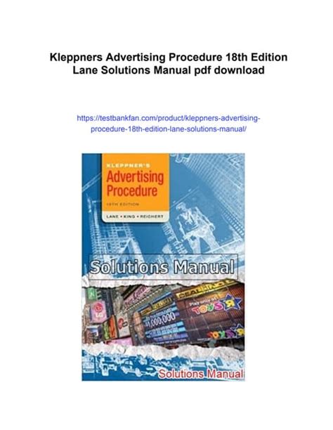 Kleppners Advertising Procedure (18th Edition) Ebook PDF