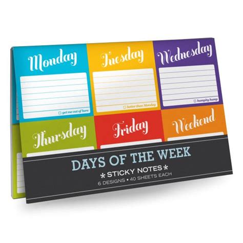 Knock Knock Days of the Week Sticky Note Packet PDF