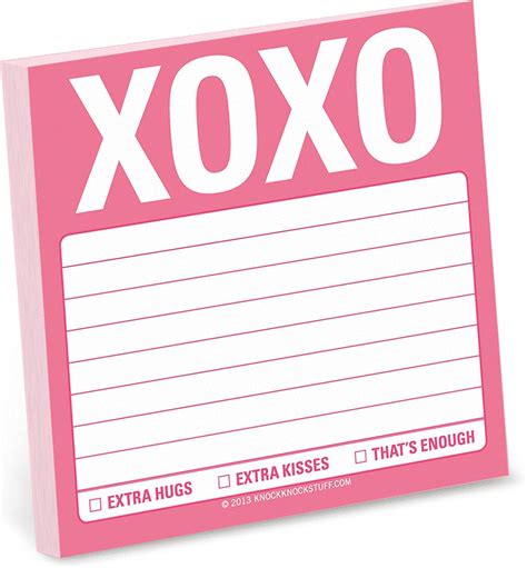 Knock Knock Sticky Note Pad XOXO Epub