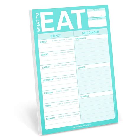 Knock Knock What to Eat Pad Mint Green Kindle Editon