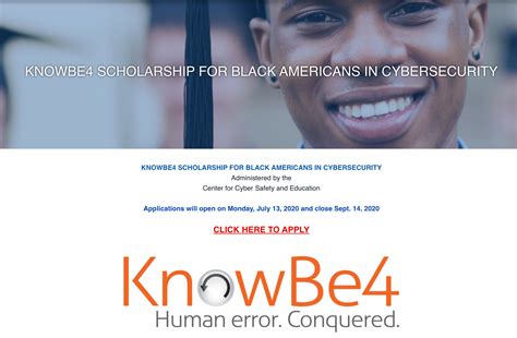 KnowBe4 Scholarship for Black Americans in Cybersecurity: Empowering the Future Workforce