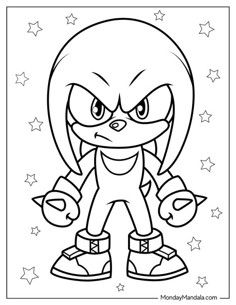 Knuckles Printable Coloring Pages
