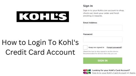 Kohl's Credit Card Log In: Access Your Kohl's Account in 10 Easy Steps