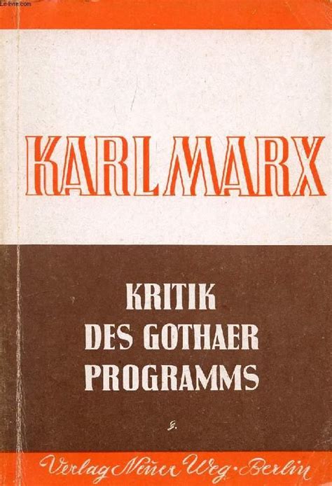 Kritik des Gothaer Programms German Edition Reader