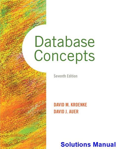 Kroenke Database Concepts Solutions Manual Ebook PDF