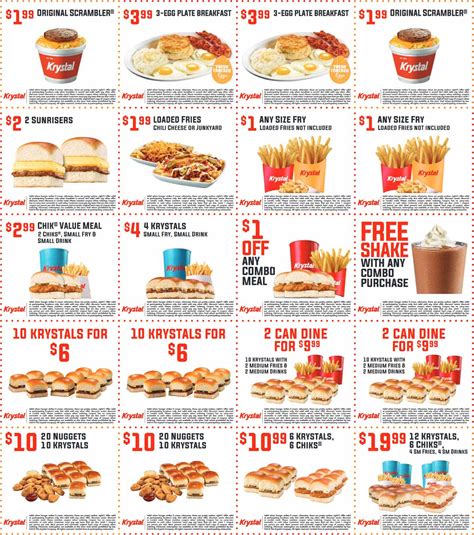 Krystal Coupons Printable