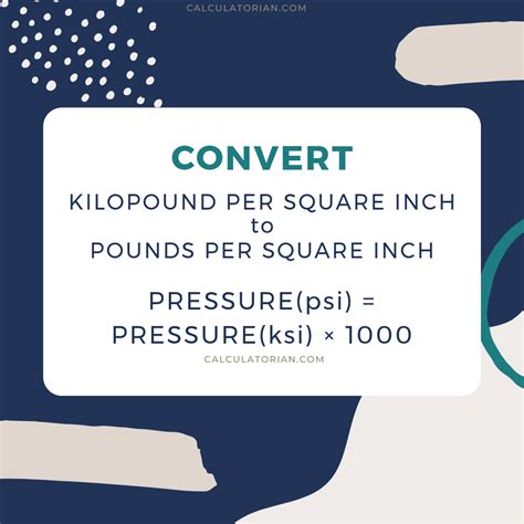 Ksi (pounds per square inch)