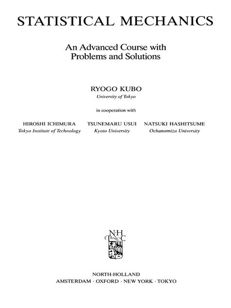 Kubo Statistical Mechanics Solutions Doc