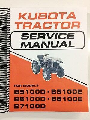 Kubota B7100 Service Manual Ebook PDF