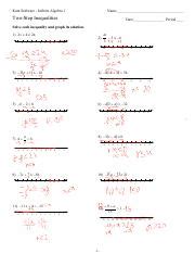 Kuta Software Infinite Algebra 1 Two Step Inequalities Answer Key Kindle Editon