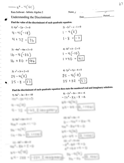 Kuta Software Infinite Algebra 2 Answer Sheet Reader