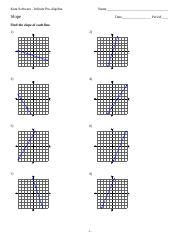 Kuta Software Infinite Pre Algebra Slope Answers Reader